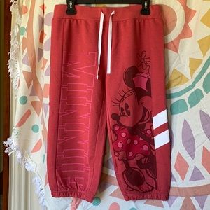 NWT Minnie Mouse Sweat pants capris